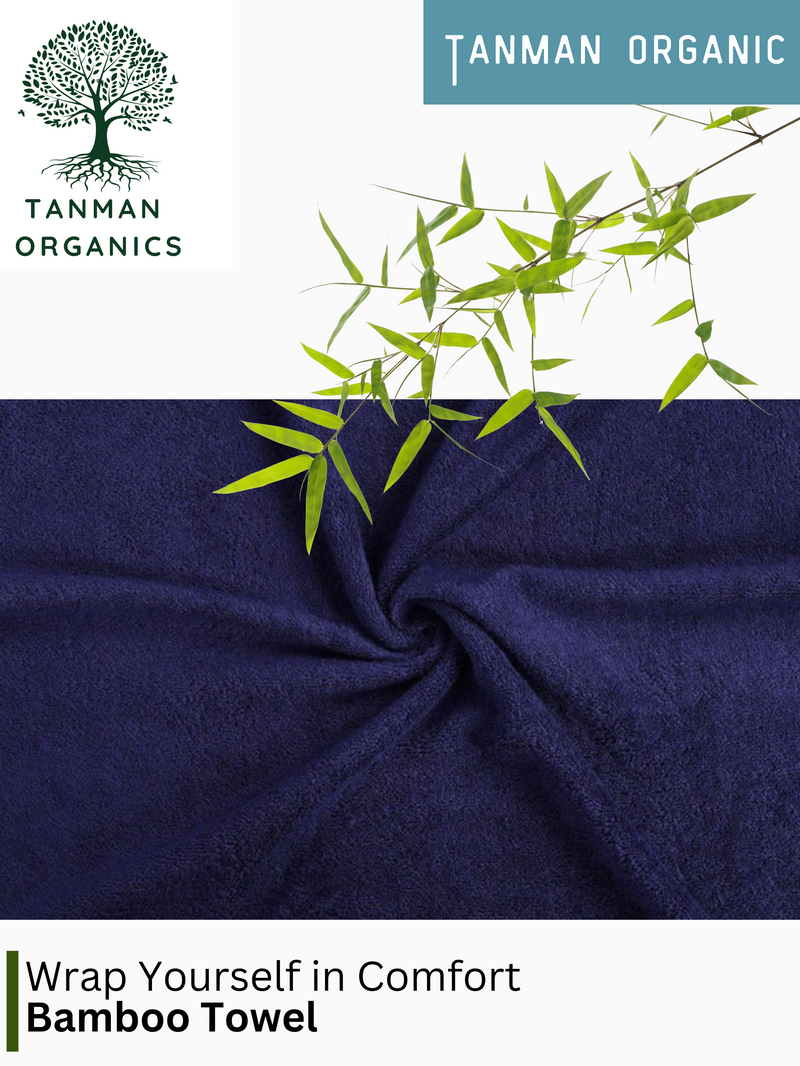 Tanman Organics Bamboo Fiber Bath Towel  - Blue