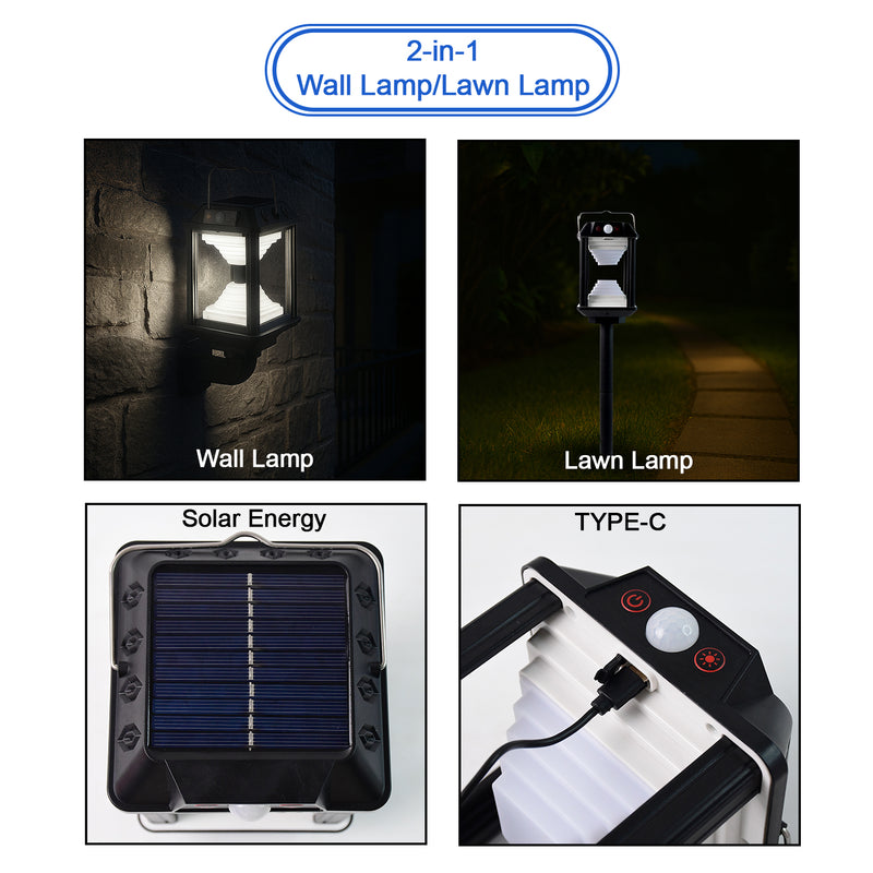 Premium Solar Induction Led Wall Lamp With Motion Sensor (1 Set)