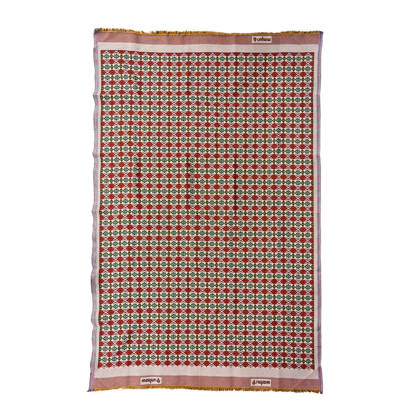 VARUNAVI Solapur Chaddar Cotton Single All Season Blanket Elements 60 in X 90 in (152X228 Cms)