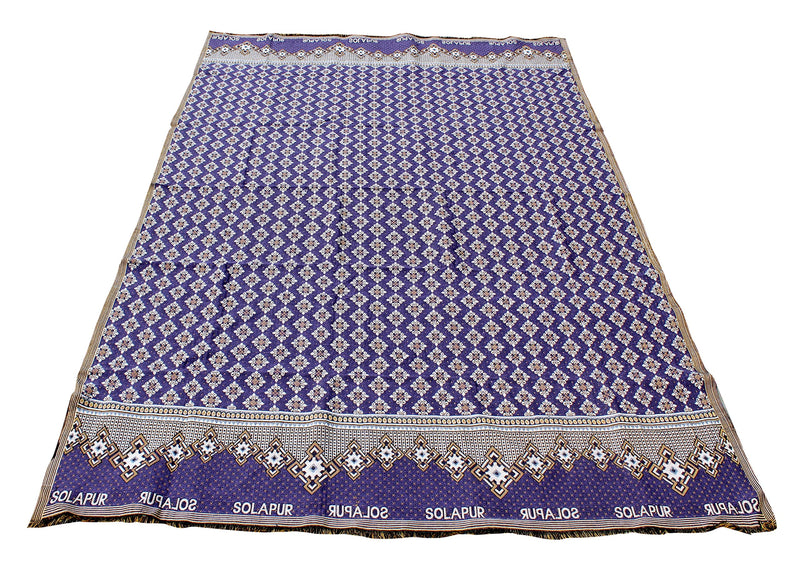 Mandhania Solapur Chaddars 100% Cotton Dailyuse Single Bed Blanket Pack of 5 - Multicolor