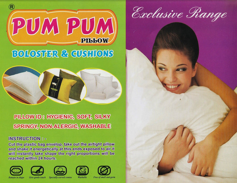 PumPum Pillow, 16 x 24 inch, White, 2 Pieces