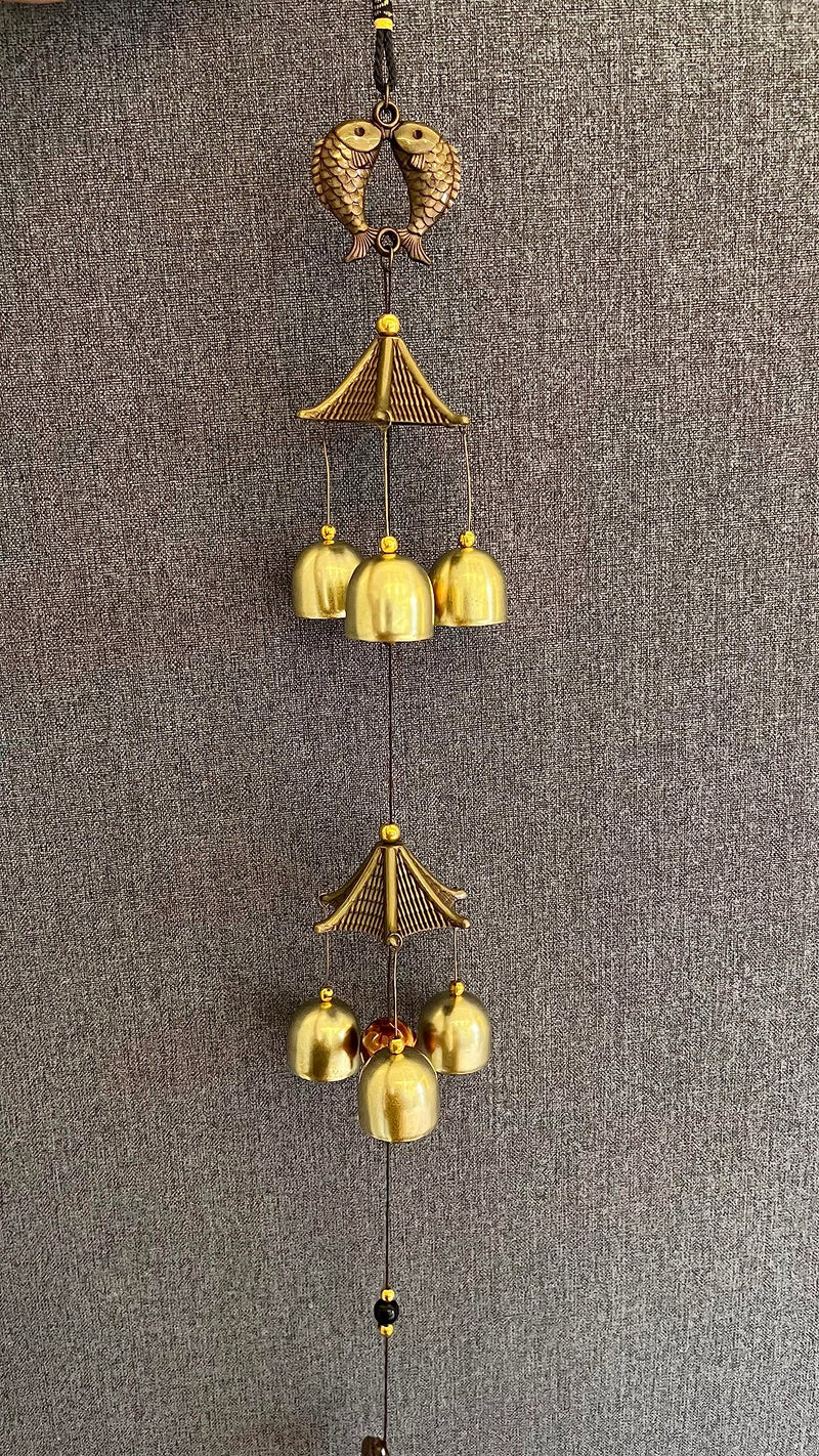 WS Wind Chime for Home Positive Vibes | 6 Brass Bells Hanging Wind Chime | Elephant 6 Bells Wind Chime