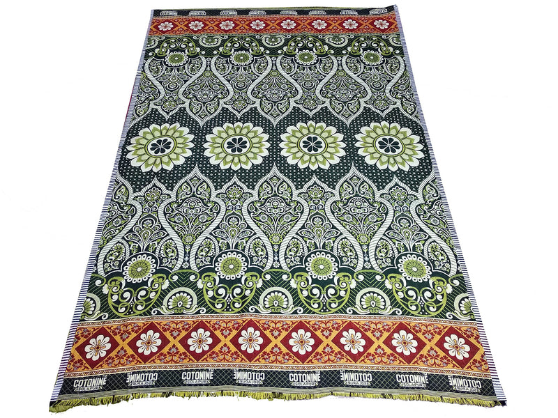 Cotonine - Cotton, Single Size, Solapur Chaddar Blanket, Green | Multi Colour Pack of 1