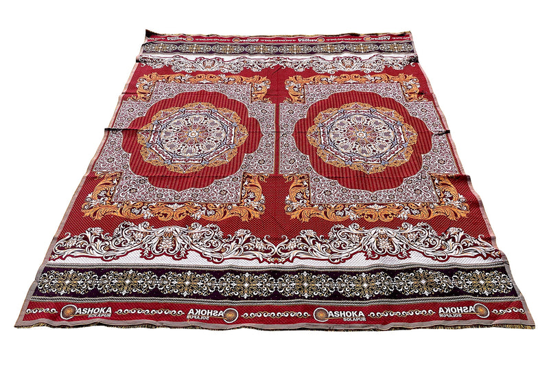 Mandhania Solapuri Chaddar Royal King Size 100% Cotton Dailyuse 202 Pack of 2 (7.5 X 9 Ft)