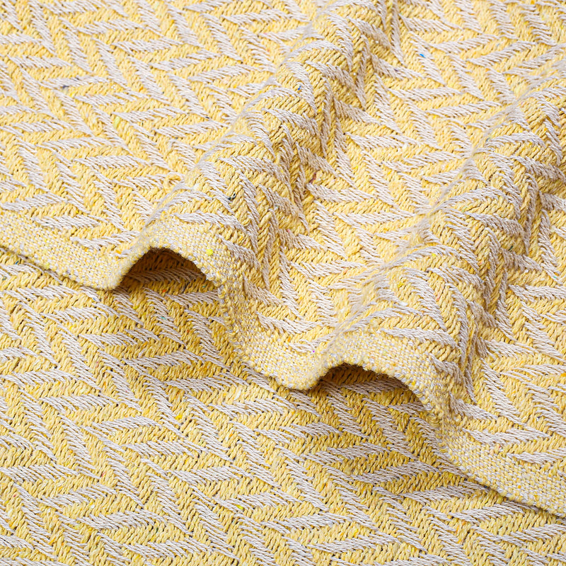 Stitch weave Super Soft Cotton Throw/Blanket for Sofa - 50 x 80 Inches, Yellow