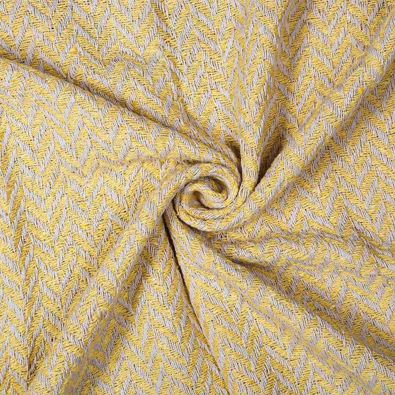 Stitch weave Super Soft Cotton Throw/Blanket for Sofa - 50 x 80 Inches, Yellow