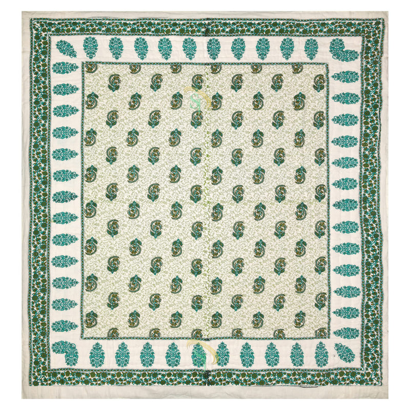 LushHavenDecor 240 TC Double Bed Jaipuri Razai Organic Pure Cotton Jaipuri rajai Ac Quilt for Winter and Summer Soft Light Weight Rajasthani Traditional Cotton Comforter 85 x 100 inch Green