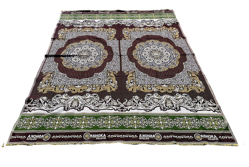 Mandhania Solapuri Chaddar Royal King Size 100% Cotton Dailyuse 202 Pack of 2 (7.5 X 9 Ft)