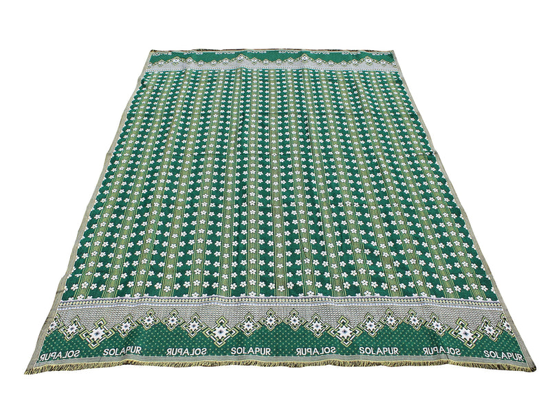 Mandhania Solapur Chaddars 100% Cotton Dailyuse Single Bed Blanket Pack of 5 - Multicolor