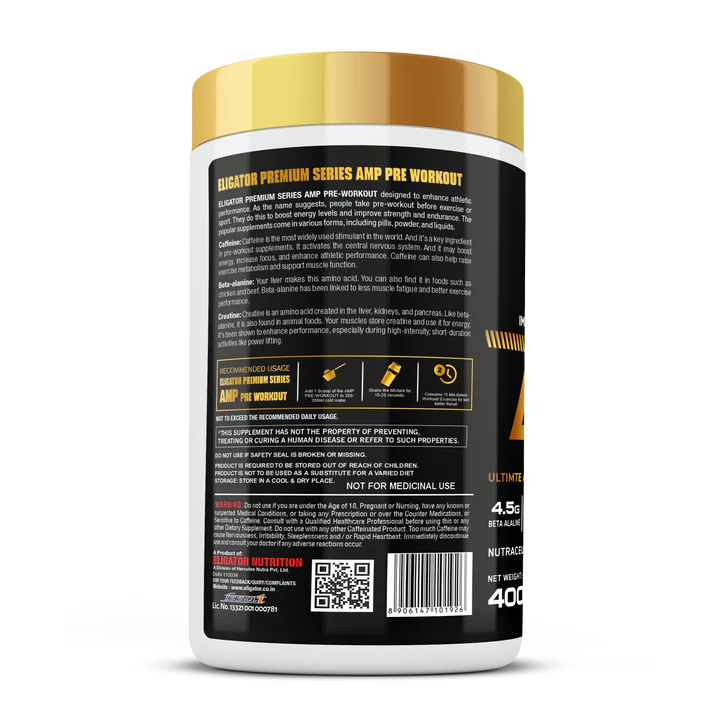 Eligator AMP Pre Workout - 400gm (40 Servings)