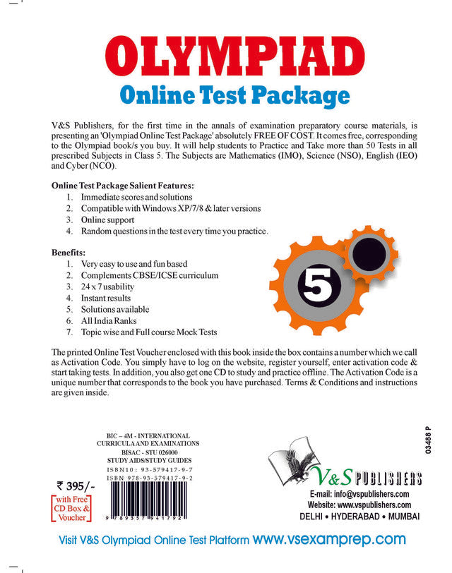 Olympiad Online Test Package Class 5 (Free CD With Activation Voucher)