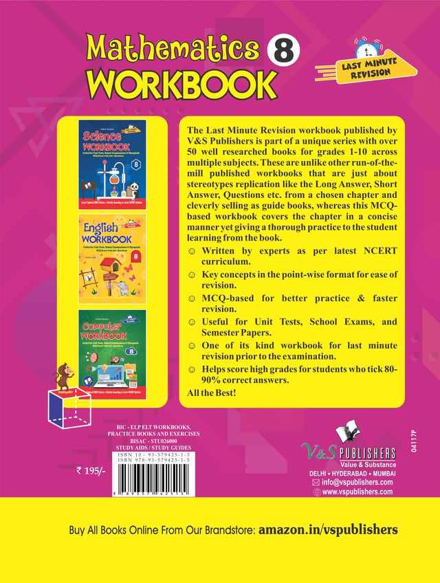 Mathematics Workbook Class 8