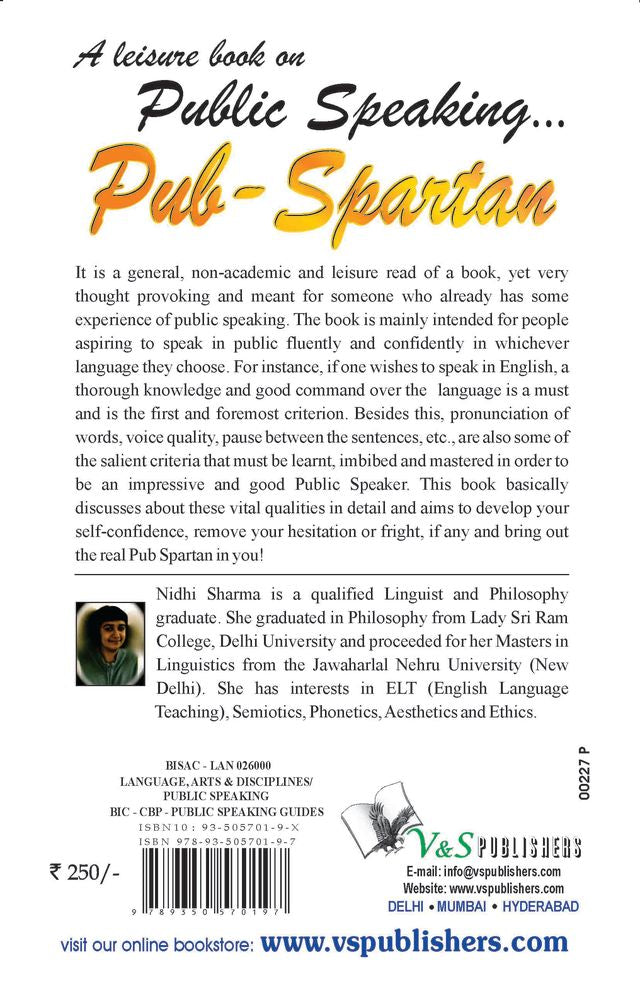 A Leisure Book On Public Speaking Pub Spartan