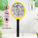 Yellow Rechargeable Electric Mosquito Killer Racket With Cable