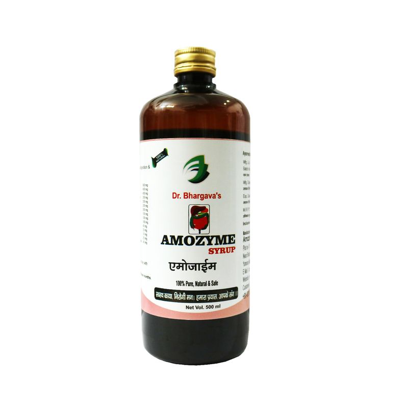 Dr.Bhargav’s I Amozyme Syurp I Carminative I Bloating I Appetite enhancer I Digestive Syrup in both sugar free I Removes quickly gas and indigestion |Digestive Tonic | Syrup 500ml