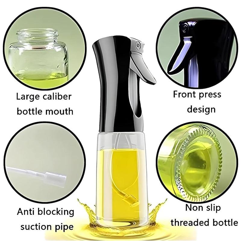 Glass Oil Dispenser Bottle Spray (1 Pc  200 Ml Approx)