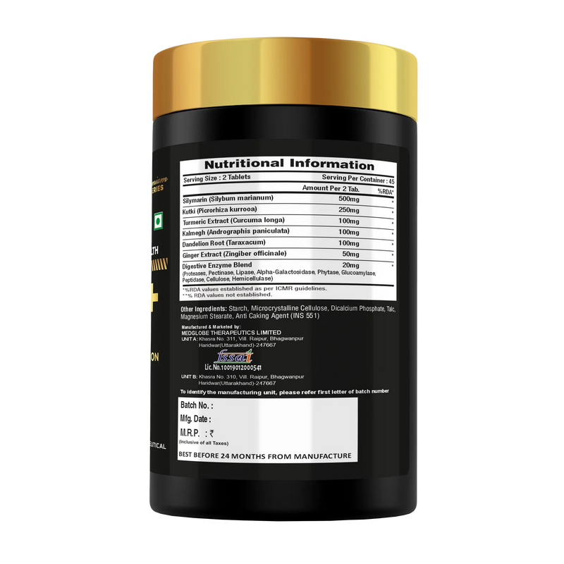 Eligator Liver + Enzyme - 90 Tablets (45 servings)