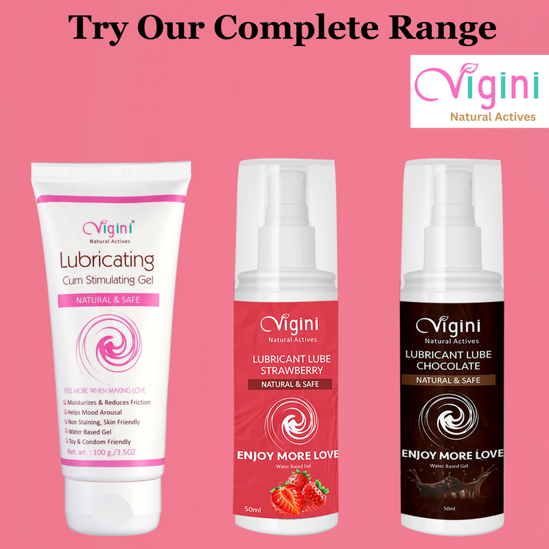 Vigini Intimate Strawberry Sexual Lubricant Personal Lube Water-Based Gel for Long Lasting  & Non-Sticky-50ml