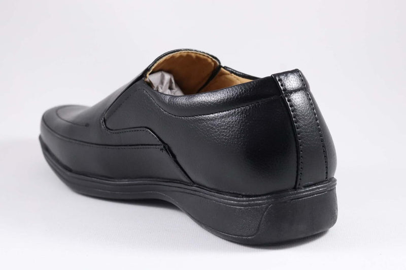 Latest Men's Faux Leather Formal Shoes - Black