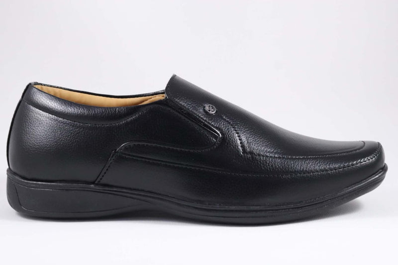 Latest Men's Faux Leather Formal Shoes - Black