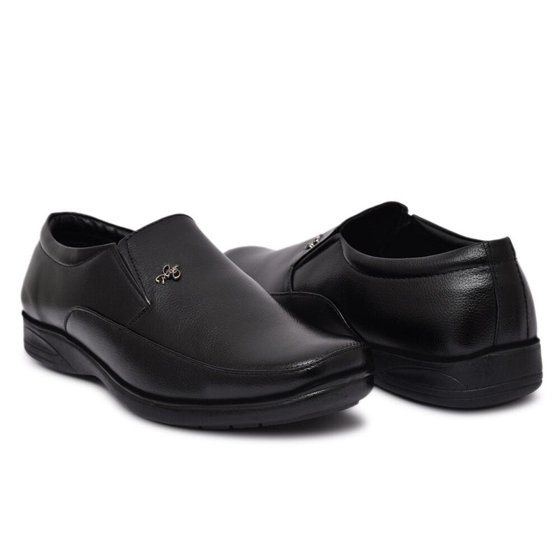 Latest Men's Faux Leather Formal Shoes - MOCCA