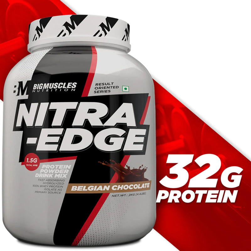 Big Muscles Nitra Edge Hydrolyzed 100% Whey Protein - 4.4 Lbs