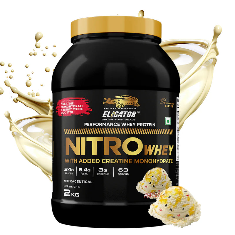 Eligator Nitro Whey - Nitro Whey Protein With Added Creatine Monohydrate