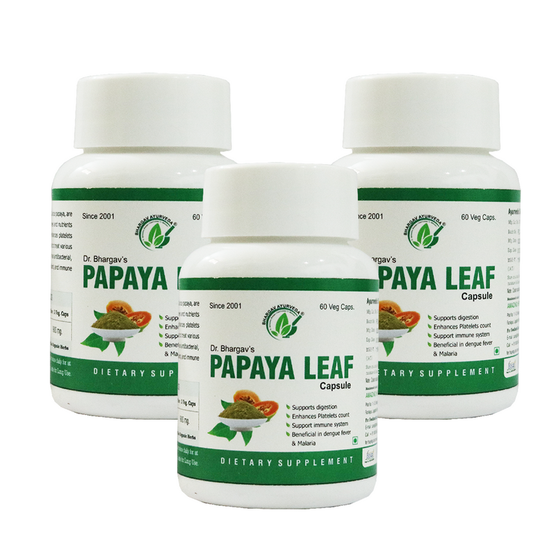 Dr.Bhargav'S Papaya Leaf Capsule- 60Cap-3