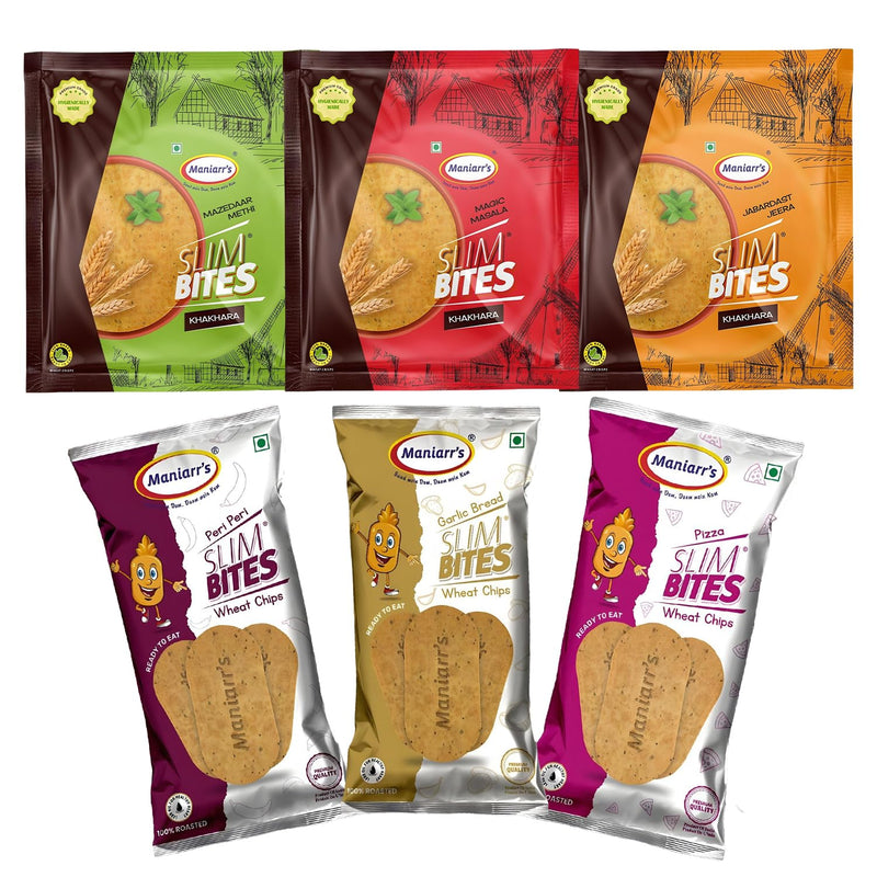 Maniarrs Slim Bites Khakra Pack of 6