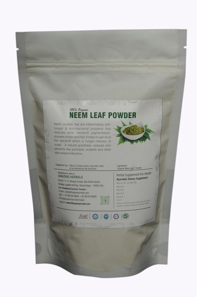 Dr.Bhargav’s I Neem Leaves Powder | Sun Dried I Skin I Hair Growth | Regulate Blood sugar | Relives skin problems | Boost Immunity | Help lower blood sugar levels |Strengthen Pancreas | 100gm