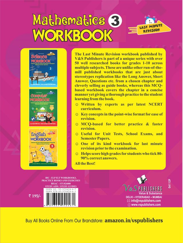 Mathematics Workbook Class 3