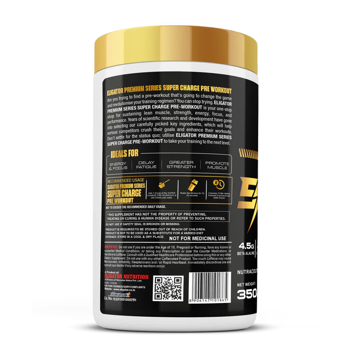 Eligator Super Charge Pre-Workout - 350g (35 Servings)