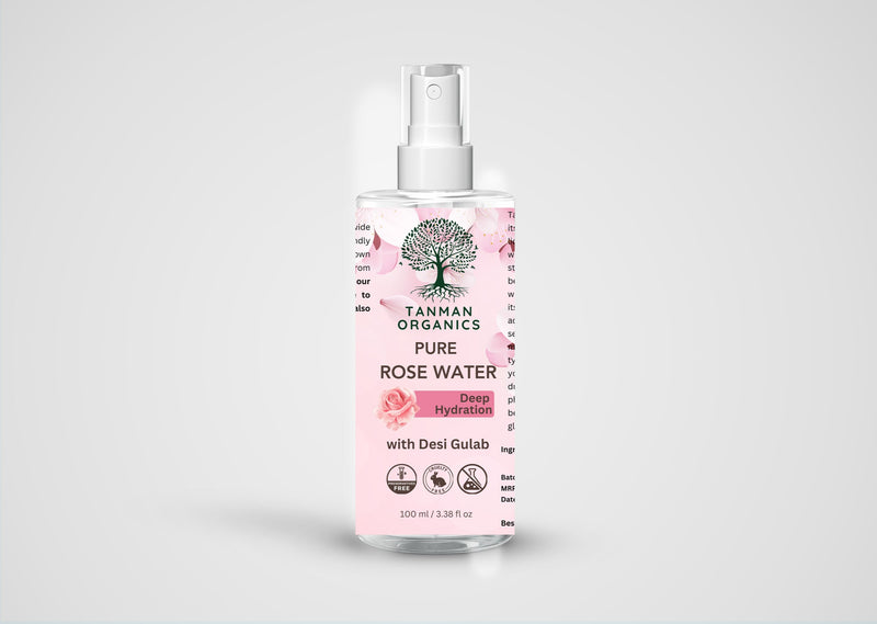 Tanman Organics 100% Pure & Natural Rose Water - 100 ml (Pack of 2)