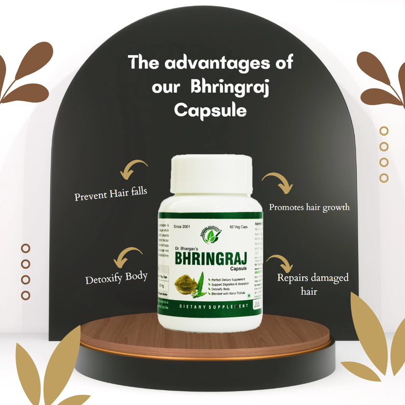 Dr.Bhargav’s I Bhringraj Capsule|Hair growth|Rejuvenate Liver I Kidney|Detoxify Body | Amazing Hair Capsule I SUKUN HAIR OIL | Prevent| Hair Fall I Amazing Hair Capsule I SUKUN HAIR OIL 60 Capsules