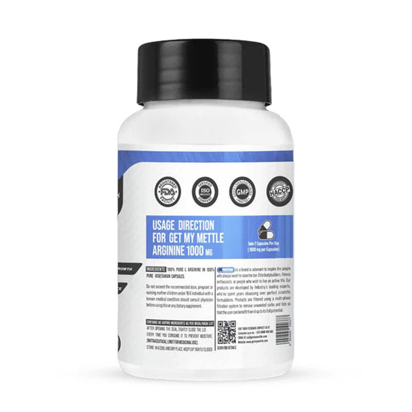 GetmyMettle Arginine 1000 mg