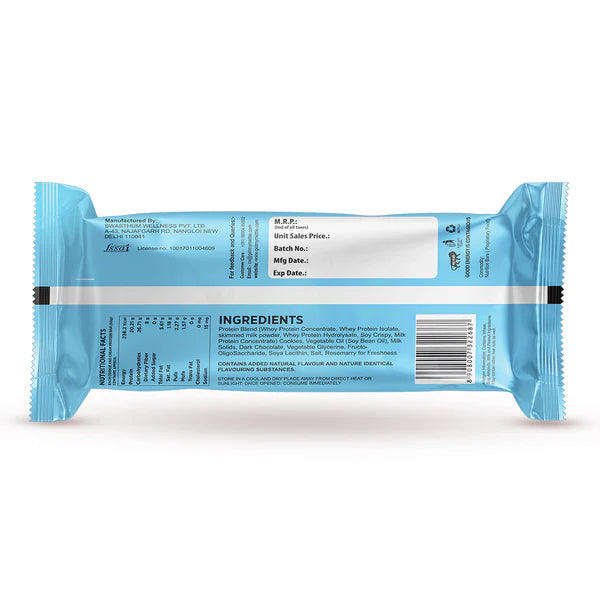 GetmyMettle Cookies and Cream Protein Bar- Pack of 6