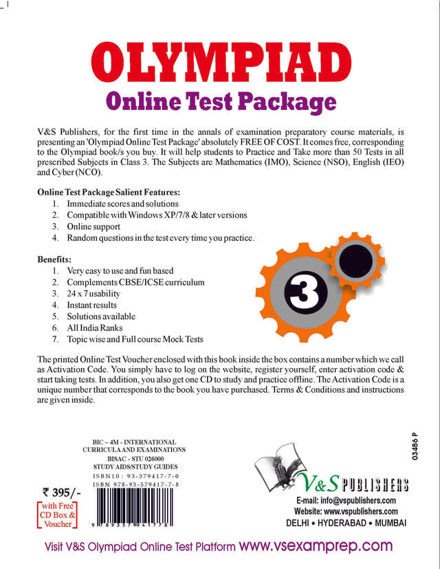 Olympiad Online Test Package Class 3  (Free CD With Activation Voucher)