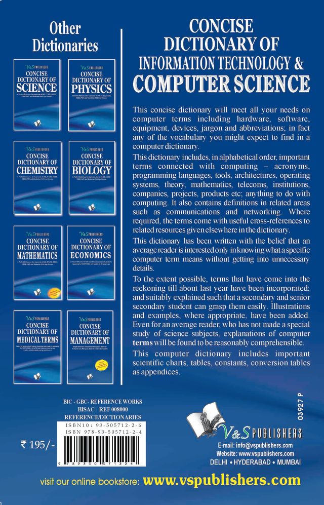 Concise Dictionary Of Information Technology & Computer Science