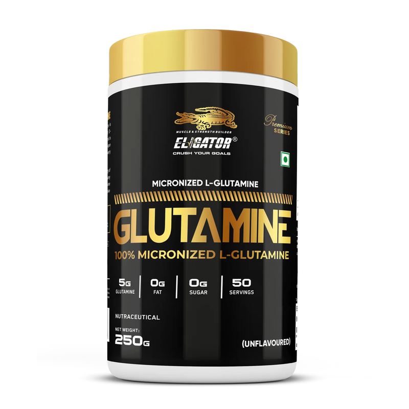 Eligator Glutamine - 250g (50 Servings) Unflavoured