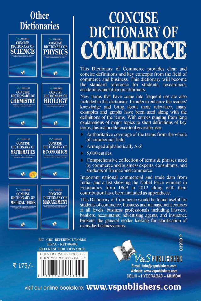 Concise Dictionary Of Commerce