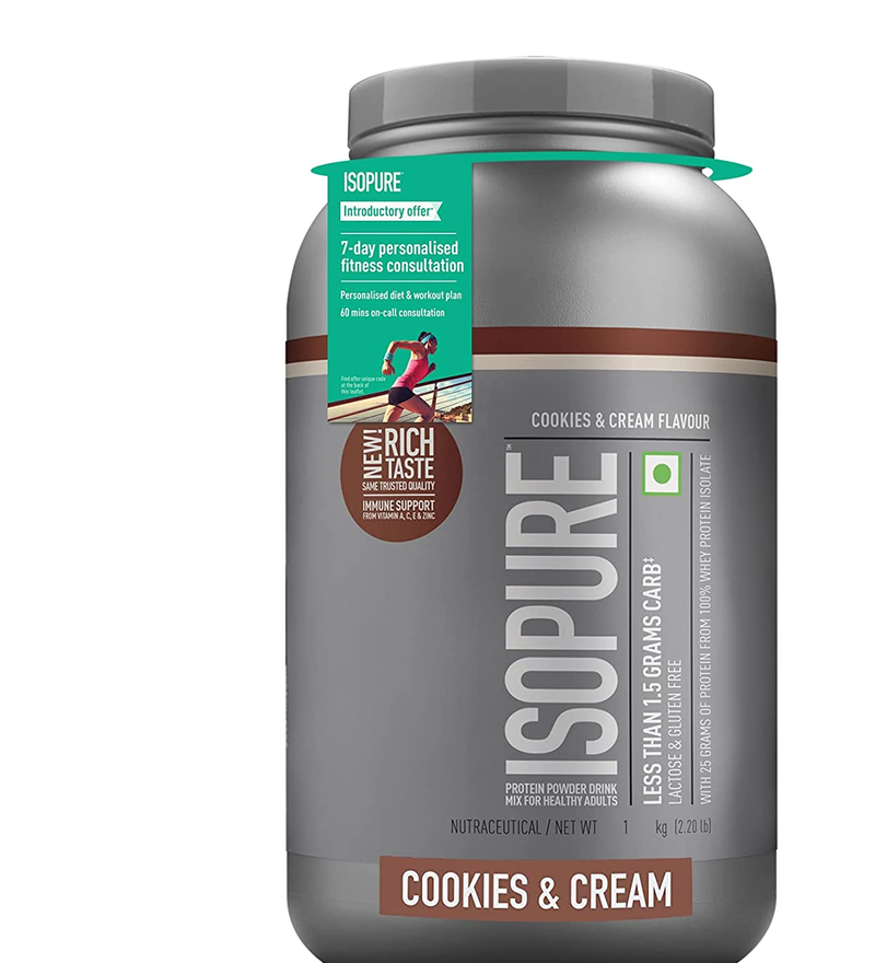 Isopure 100% Whey Isolate Protein– 2.20 lbs(1 kg) Cookies & Cream