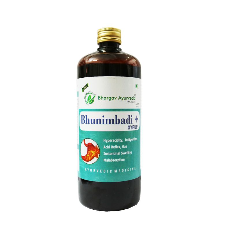 Dr.Bhargav’s I Bhunimbadi + Syrup | Digestion I Acid Indigestion I Acid Reflex I Burning | GERD I Acidity I AppetiteI I Hyperacidity I Wet I Dry Dyspepsia | Burping |500ml Syrup