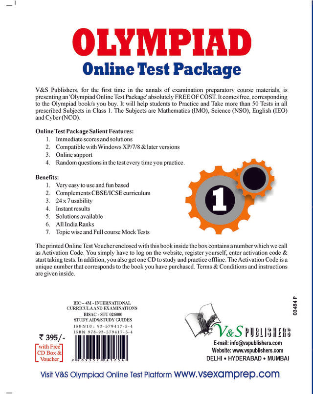 Olympiad Online Test Package Class 1 (Free CD With Activation Voucher)