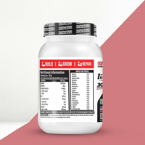 GetmyMettle Raw+ Isolate 90 Protein with HMB