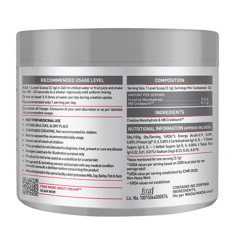 MuscleBlaze Creatine Monohydrate CreAMP