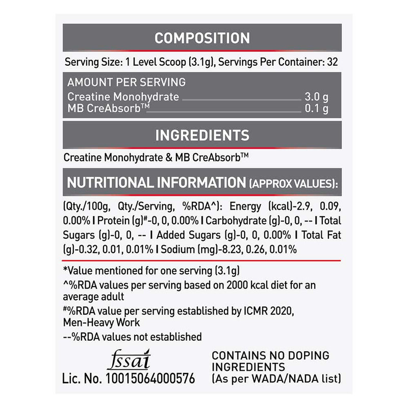 MuscleBlaze Creatine Monohydrate CreAMP