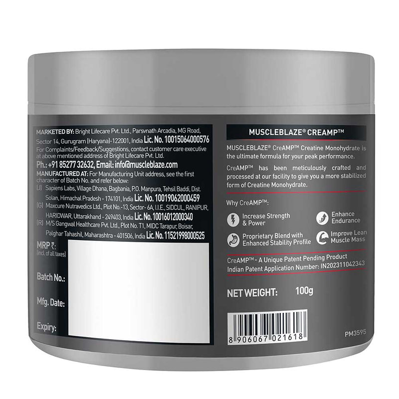 MuscleBlaze Creatine Monohydrate CreAMP