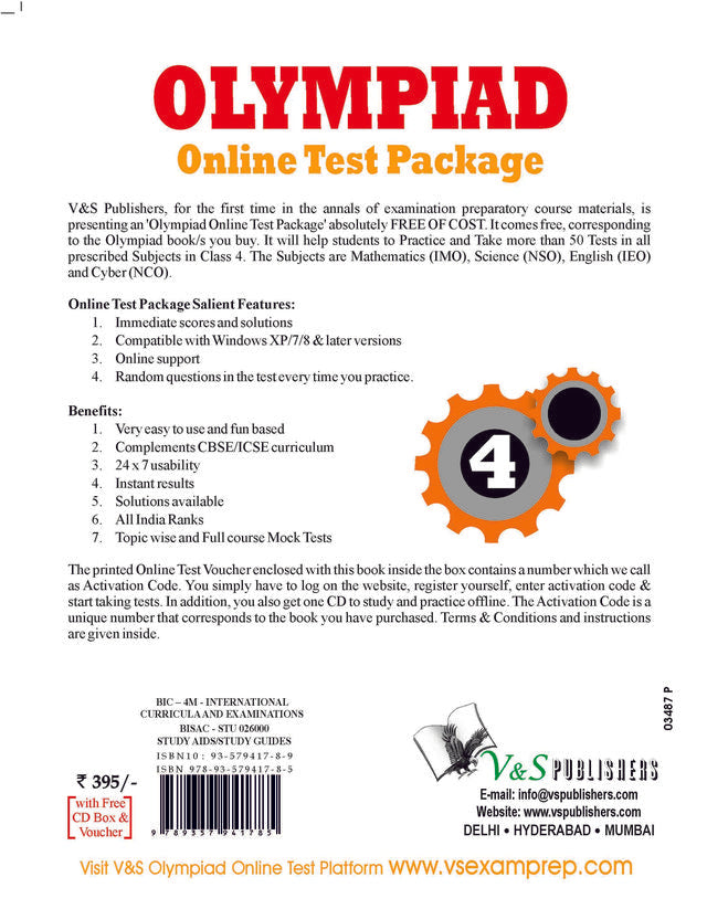 Olympiad Online Test Package Class 4 (Free CD With Activation Voucher)