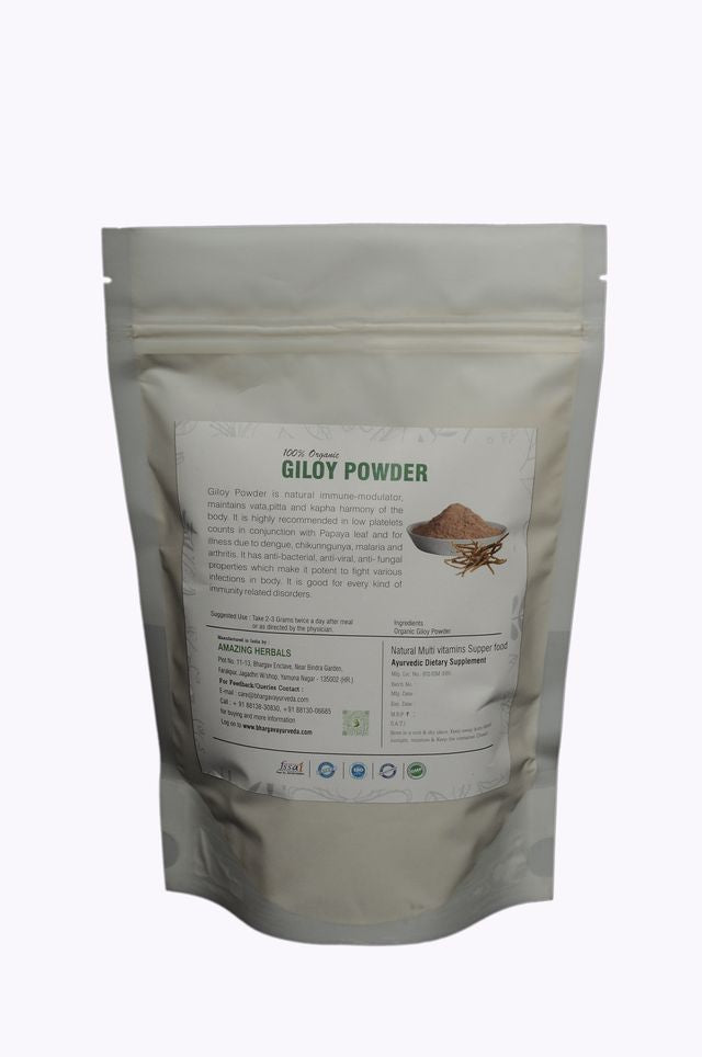 Dr.Bhargav’s I Guduchi I Giloy Powder | Tinospora Cordifolia| Immunity Booster | Inflammation | Fights Toxin | Throat irritation I Cough | Immune disorders | Uric acid | Burning toxins| 100gm