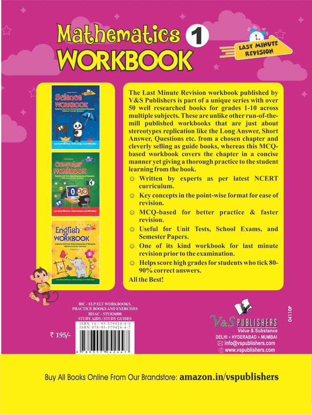 Mathematics Workbook Class 1